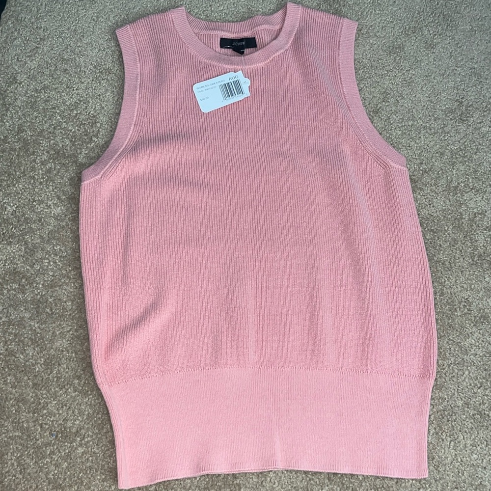 J. Crew Tank Sweater pink size small